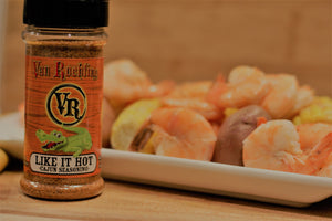 Van Roehling Like It Hot seasoning - amazing flavor paired with heat - cajun perfection spicy veggies hot wings sizzlin salmon