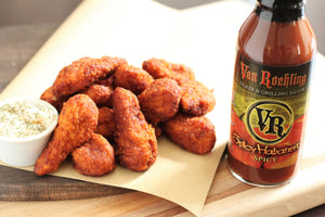Van Roehling Spicy Habanero Glaze and Grilling Sauce Barbecue BBQ Texas Flavor bring the heat spicy chicken wing sauce