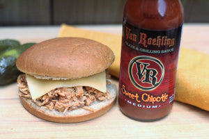 Van Roehling Sweet Chipotle Glaze and Grilling Sauce Barbecue BBQ mild chicken pork beef marinade texas flavor 